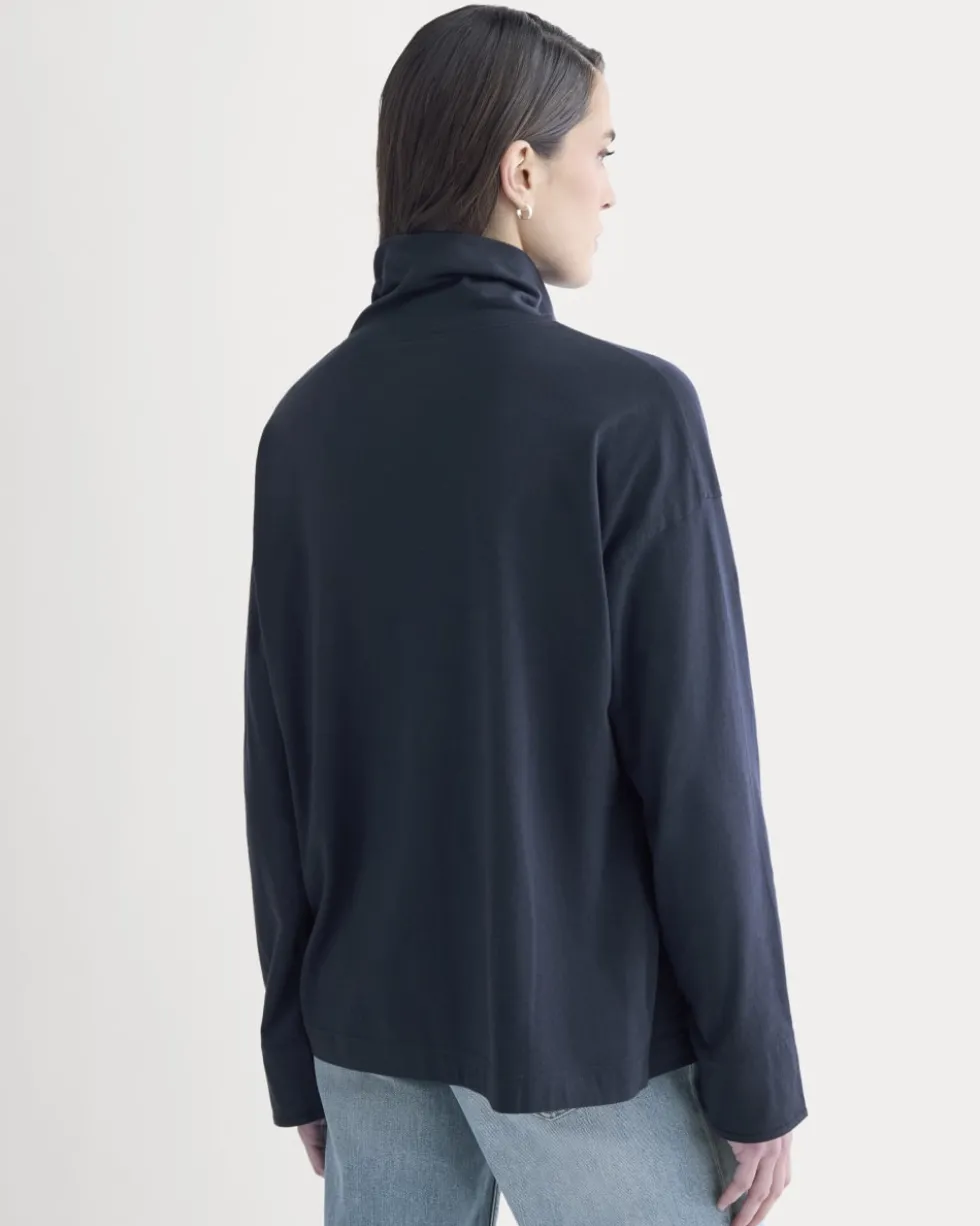 Slouchy Turtleneck In Essential Cotton
