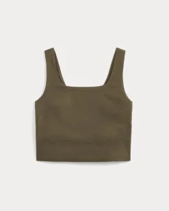 Square Tank in Stretch Linen