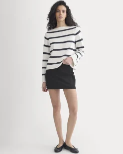 Striped Boatneck Sweater in Everyday Cotton