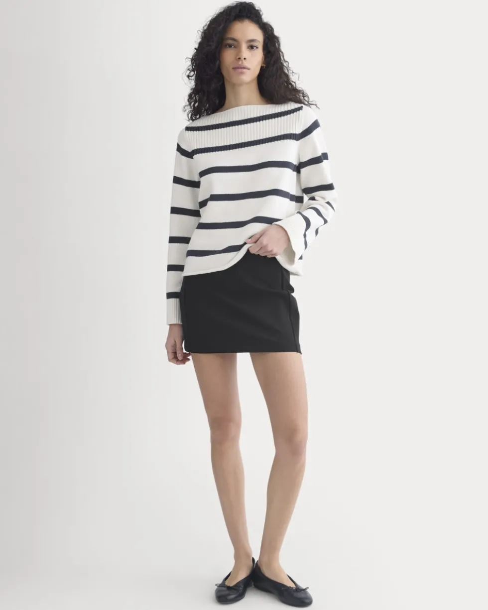 Striped Boatneck Sweater in Everyday Cotton