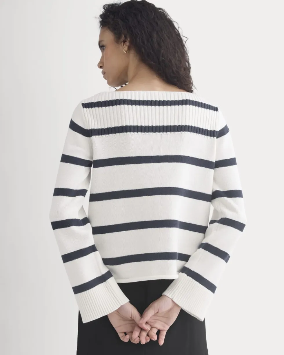 Striped Boatneck Sweater in Everyday Cotton