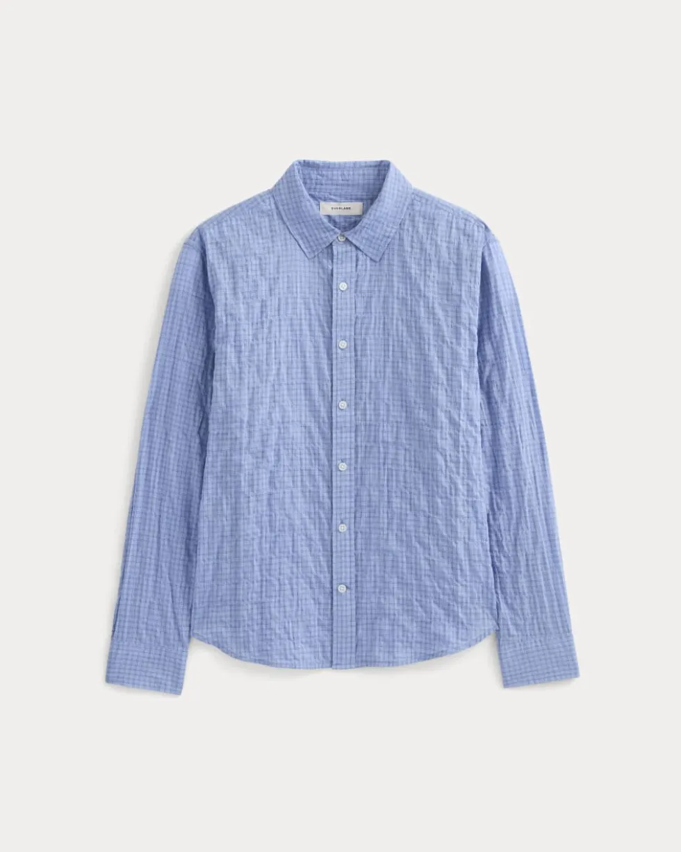 Textured Voile Button-Up Shirt