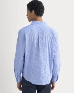 Textured Voile Button-Up Shirt