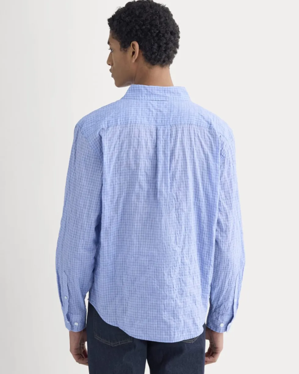 Textured Voile Button-Up Shirt