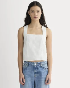 The Crossback Tank in Linen