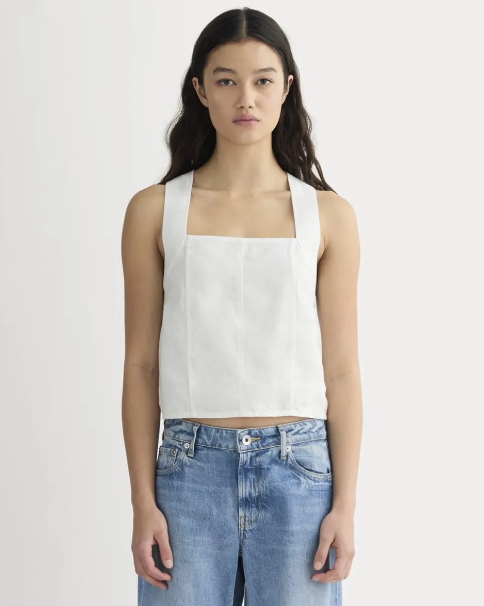 The Crossback Tank in Linen