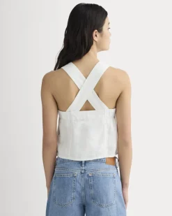 The Crossback Tank in Linen