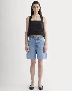 The Crossback Tank in Linen
