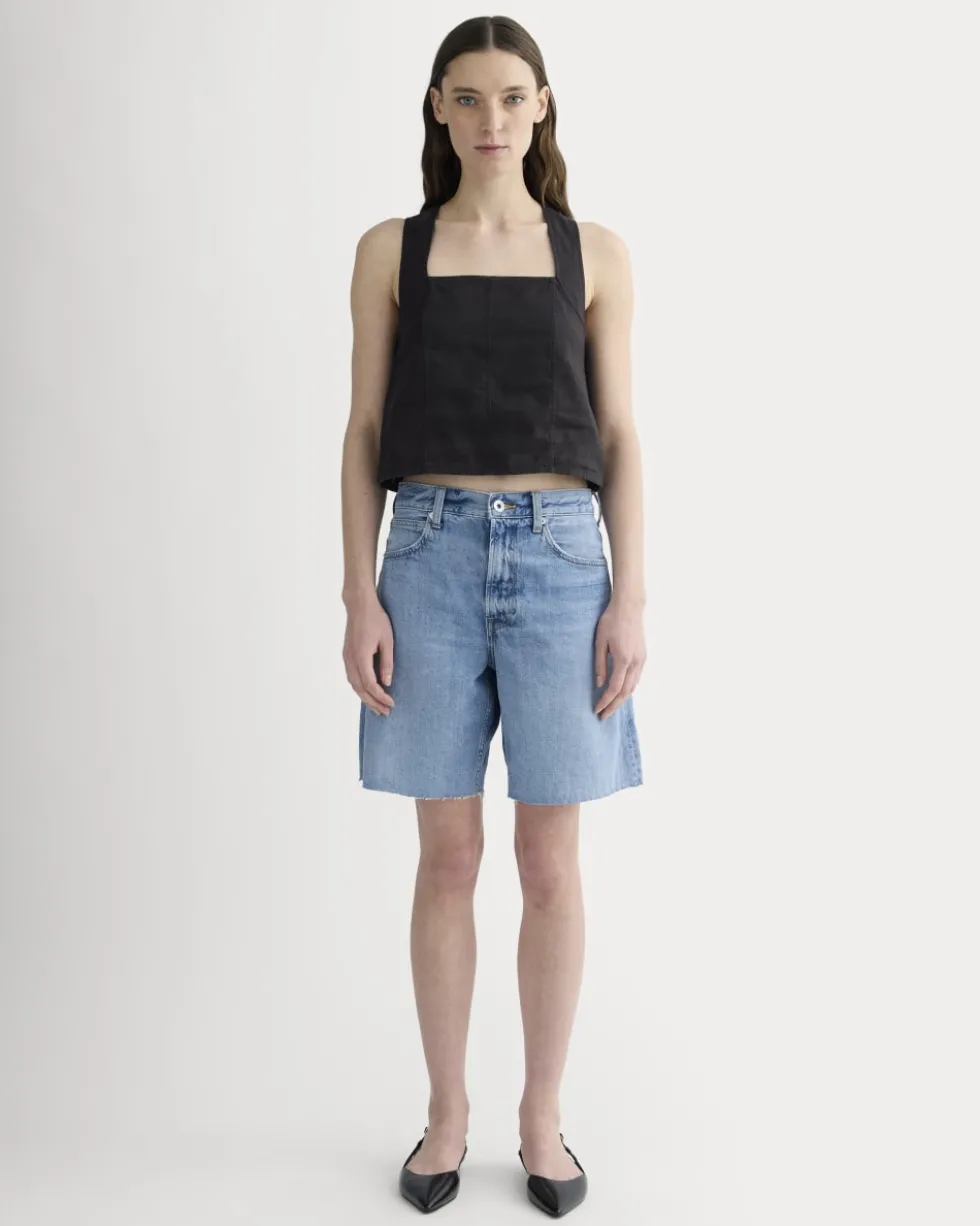 The Crossback Tank in Linen
