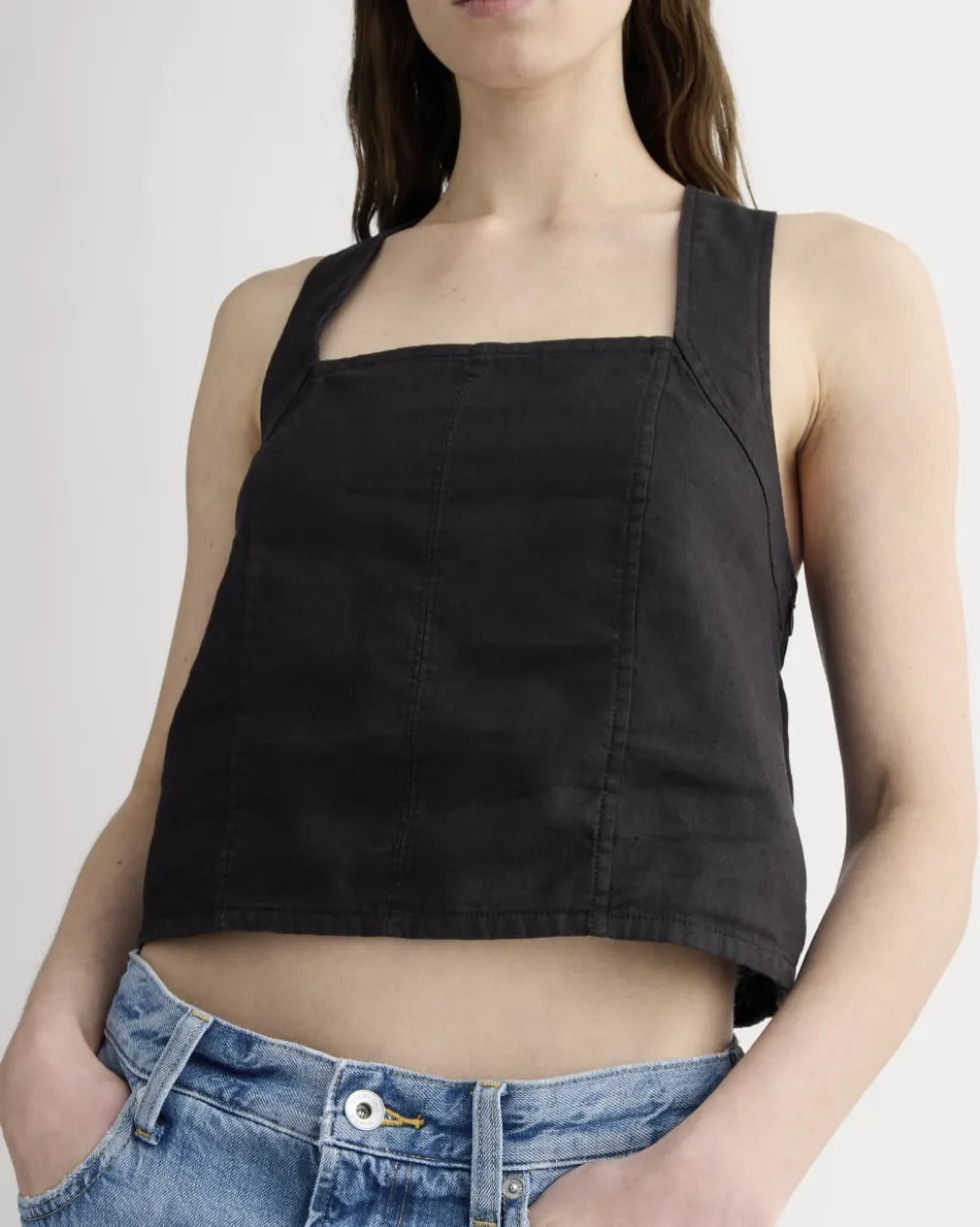 The Crossback Tank in Linen