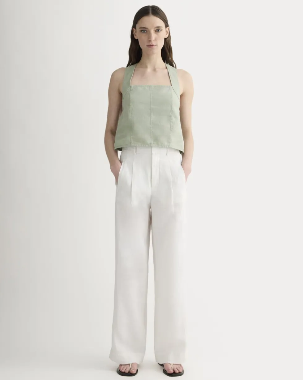 The Crossback Tank in Linen