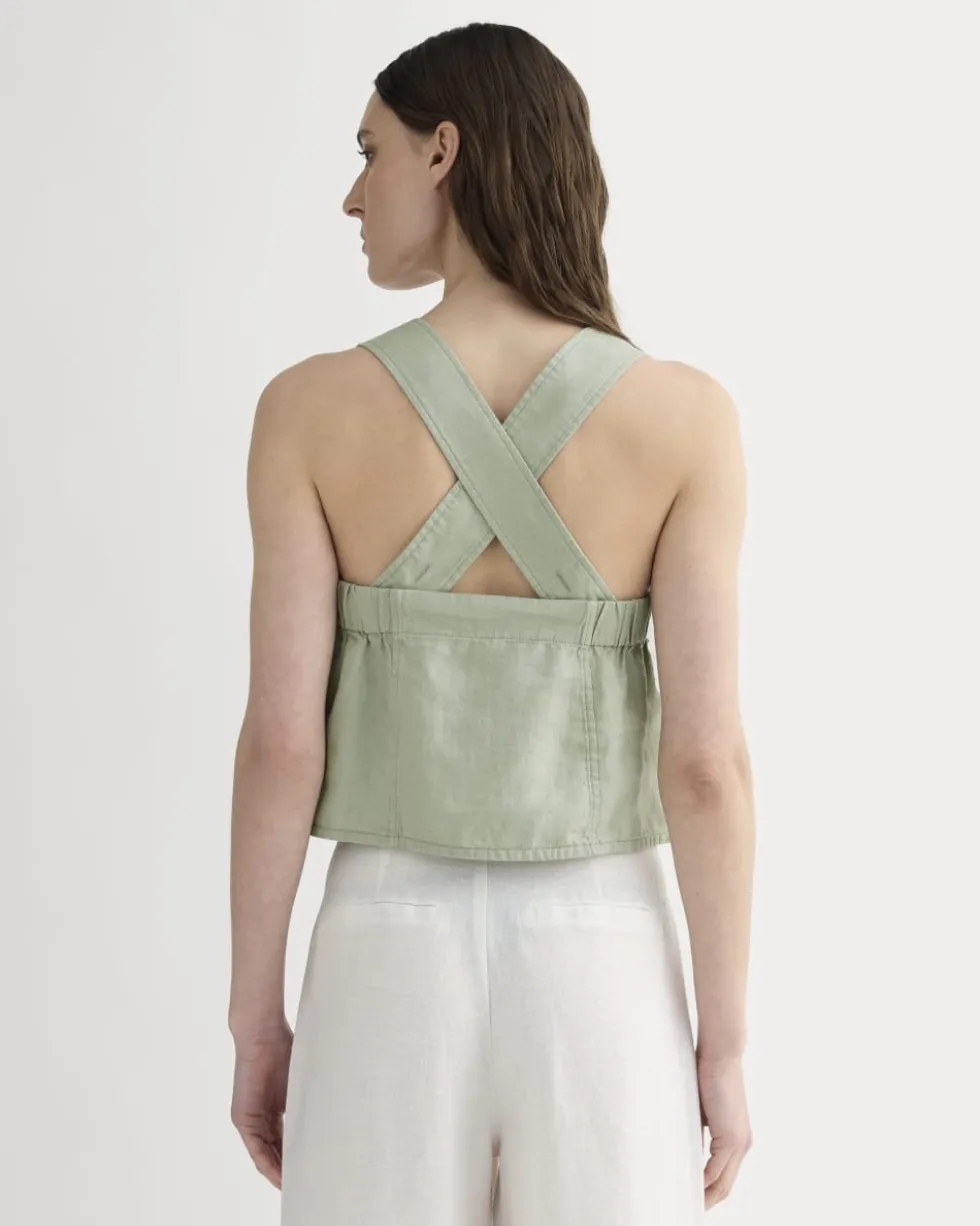 The Crossback Tank in Linen