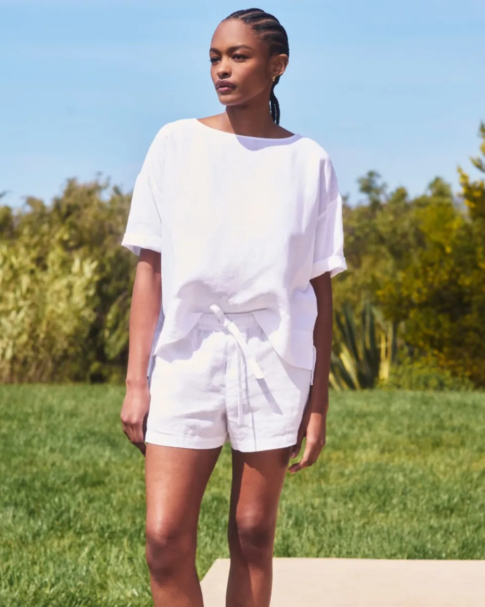 The Drawstring Boxer Short in Linen
