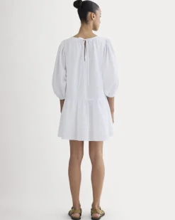 The Gauze Puff-Sleeve Mini Dress