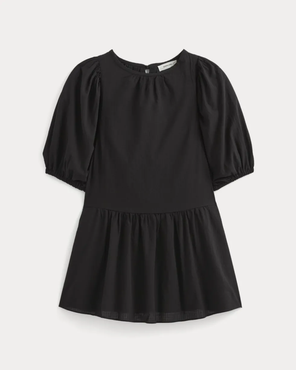 The Gauze Puff-Sleeve Mini Dress