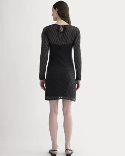 The Lace Knit Mini Dress