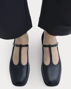 The Leather T-Strap Flat