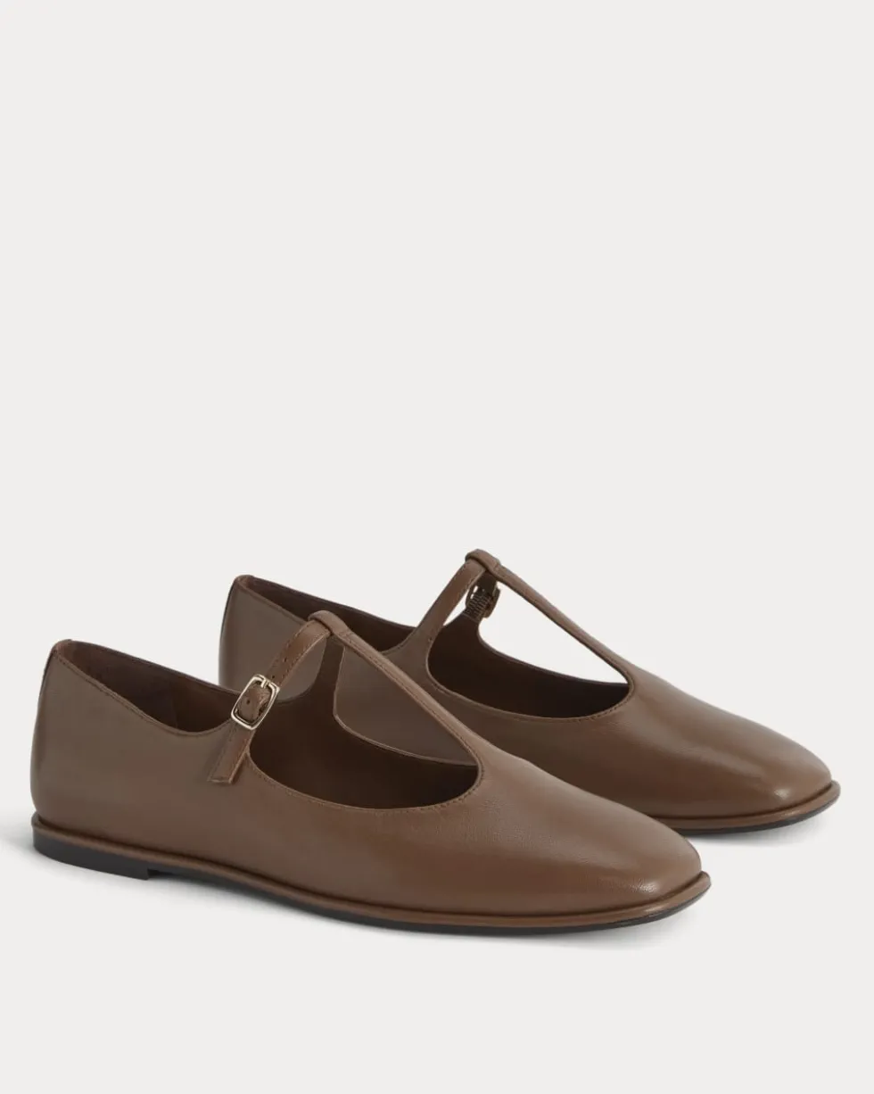 The Leather T-Strap Flat