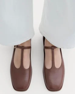 The Leather T-Strap Flat