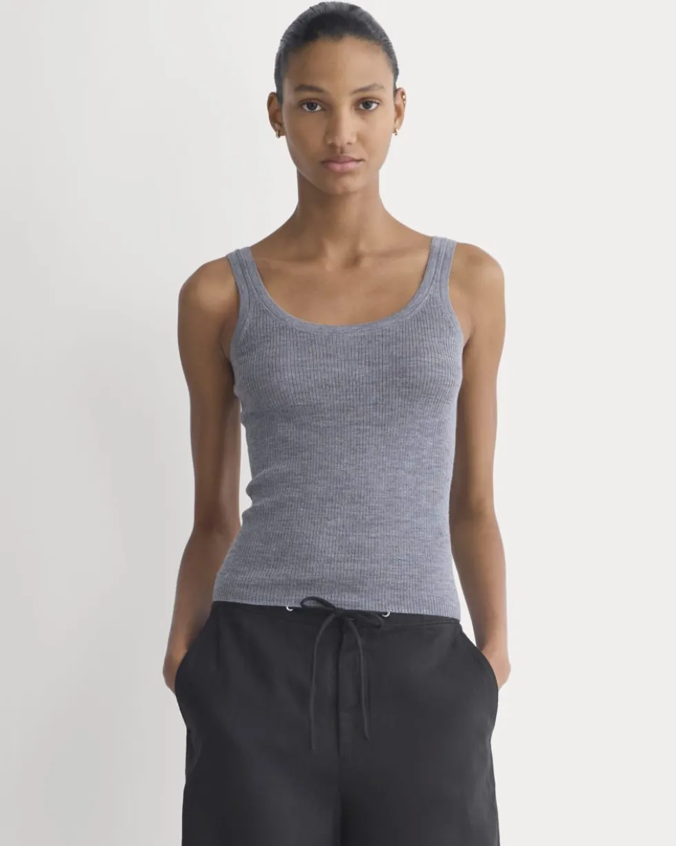 The Light Ribbed Cami in Ultrasoft Merino