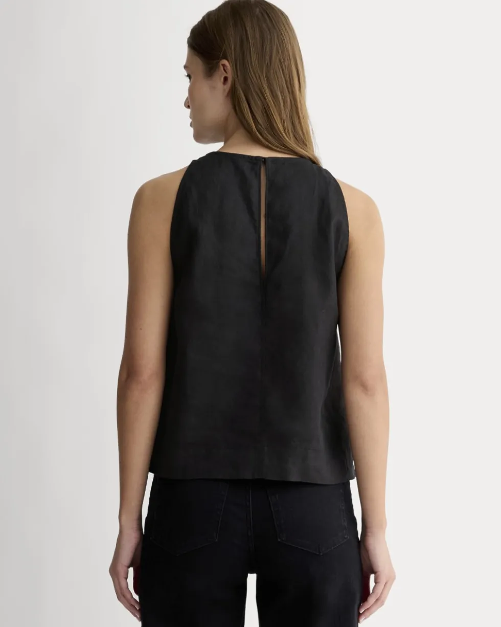 The Linen High-Neck Tank