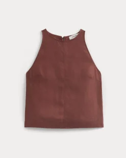The Linen High-Neck Tank