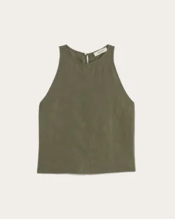 The Linen High-Neck Tank