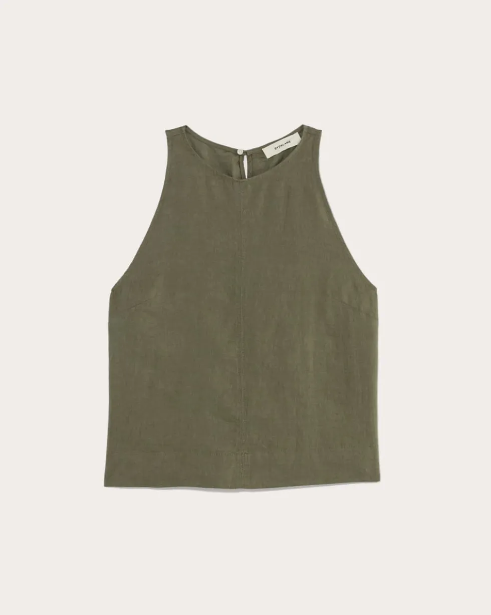 The Linen High-Neck Tank
