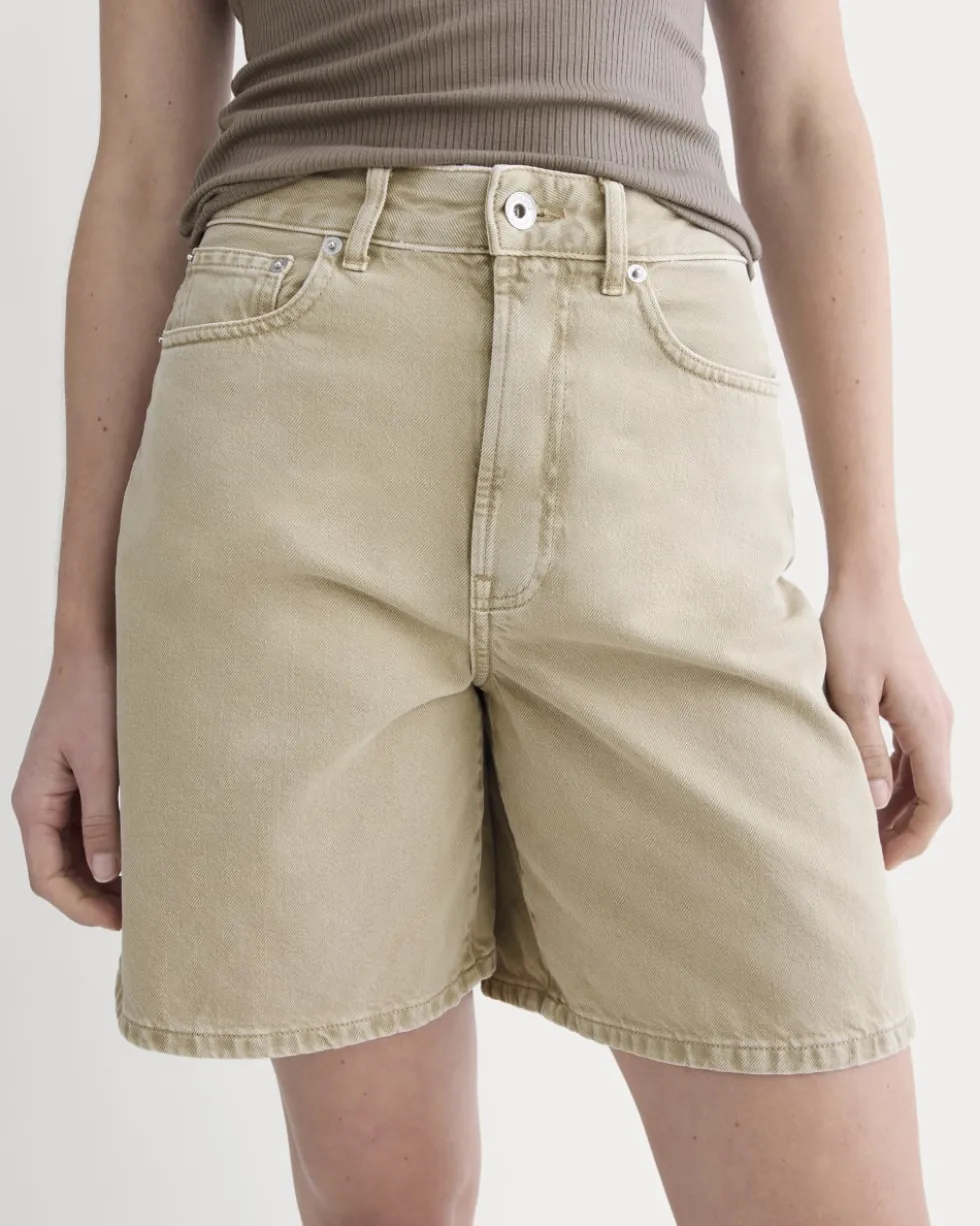The Long A-Line Denim Short