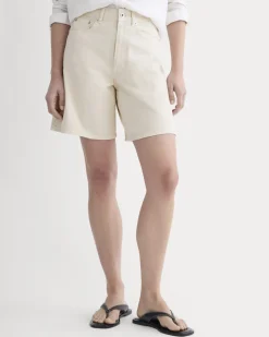 The Long A-Line Denim Short