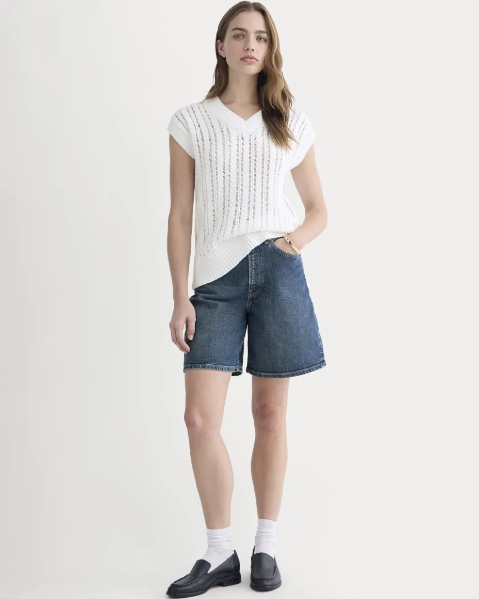 The Long A-Line Denim Short
