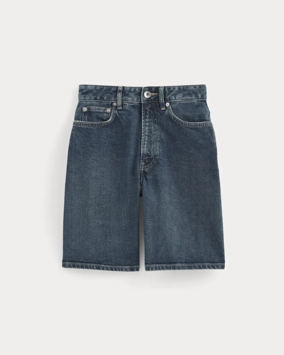 The Long A-Line Denim Short