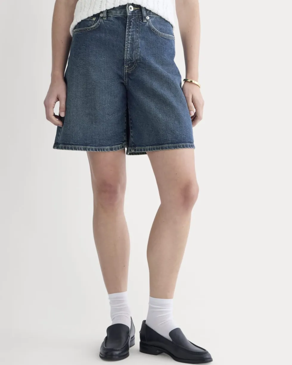 The Long A-Line Denim Short
