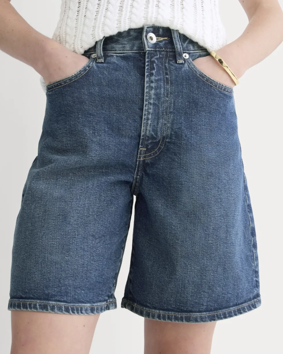 The Long A-Line Denim Short