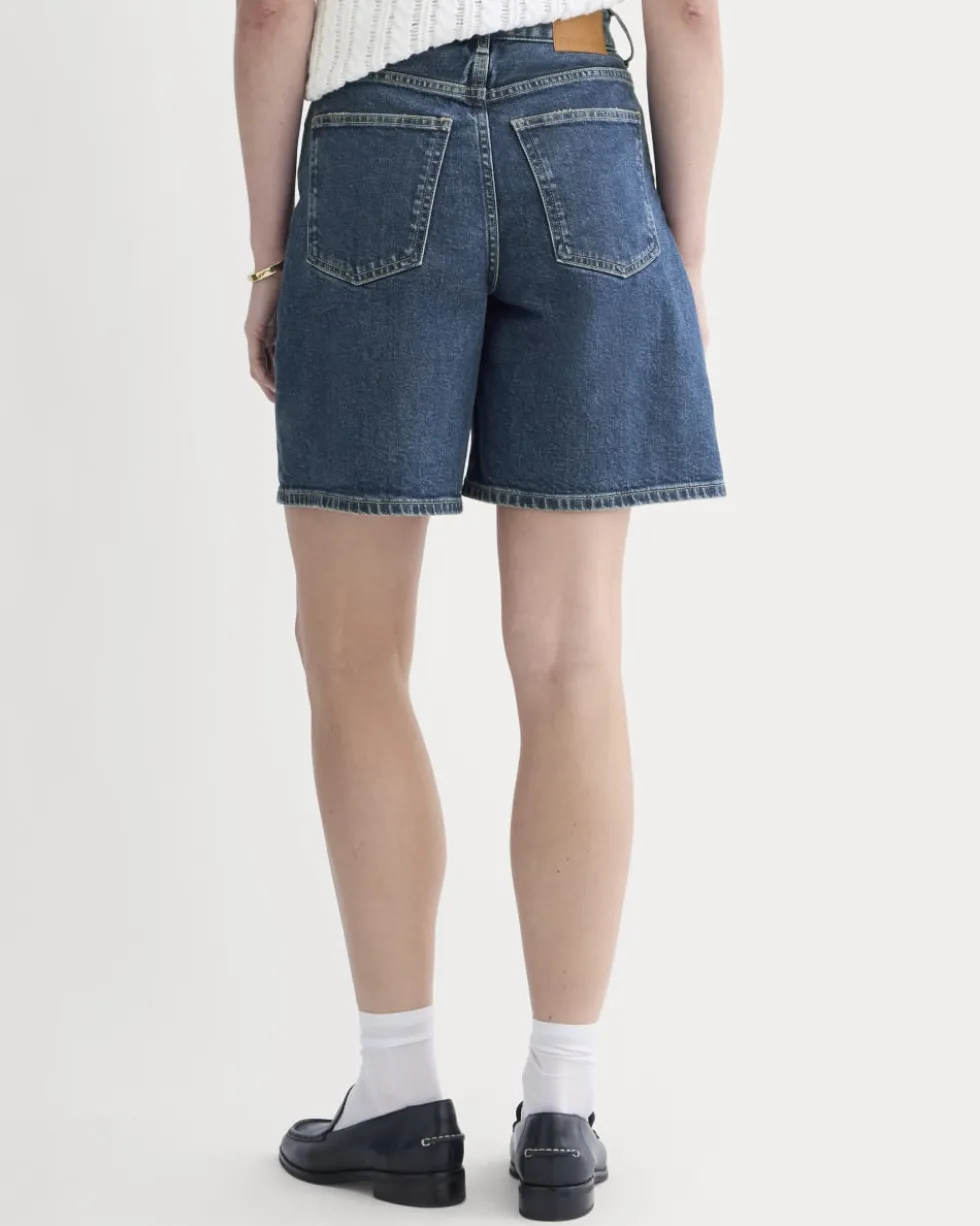 The Long A-Line Denim Short