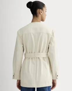 The Long Denim Barrel Jacket