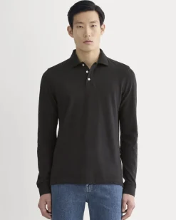 The Long-Sleeve Pique Polo