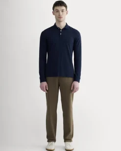 The Long-Sleeve Pique Polo