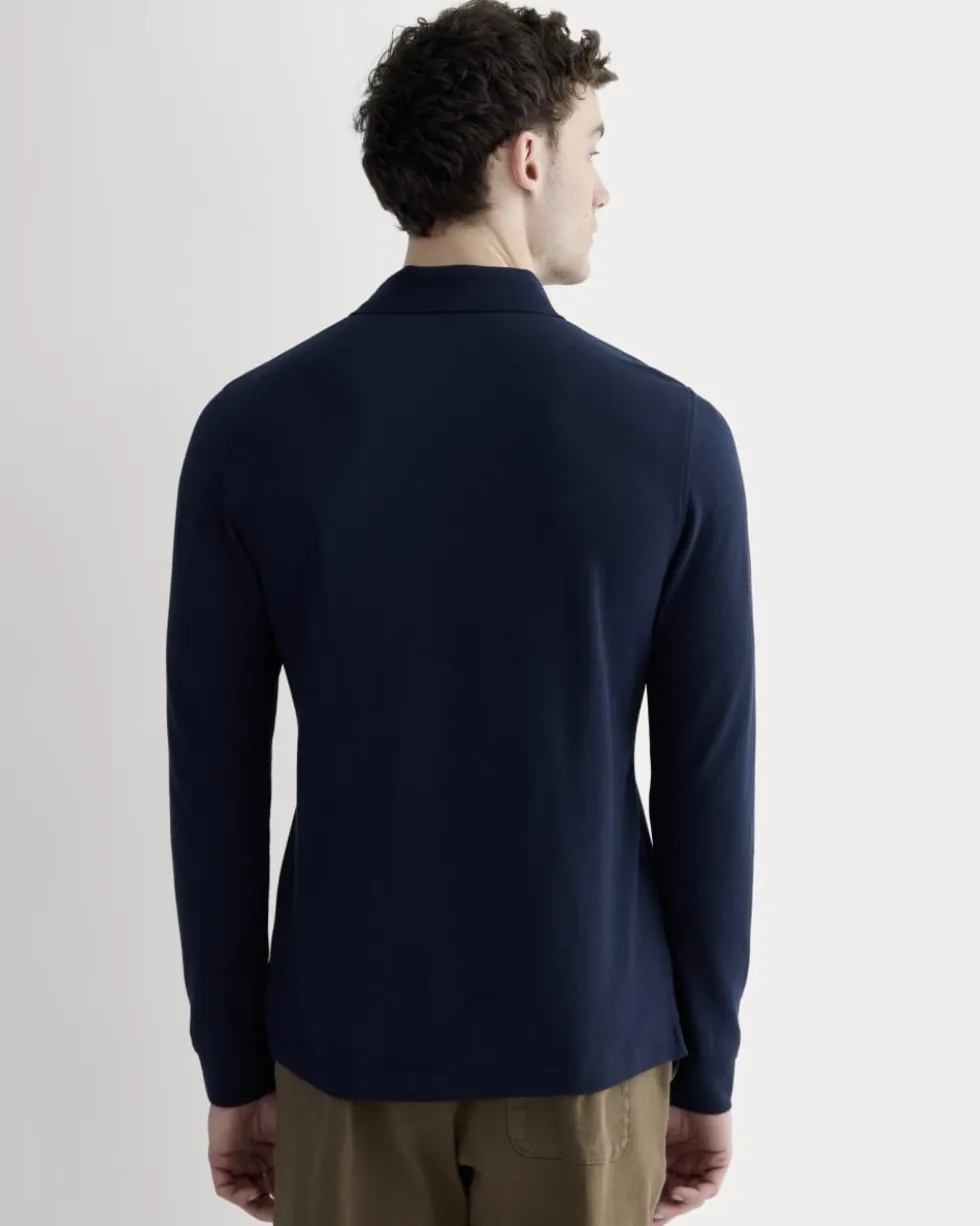 The Long-Sleeve Pique Polo