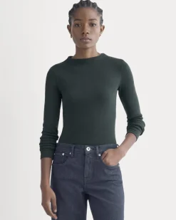 The Luxe Rib Funnel-Neck Tee