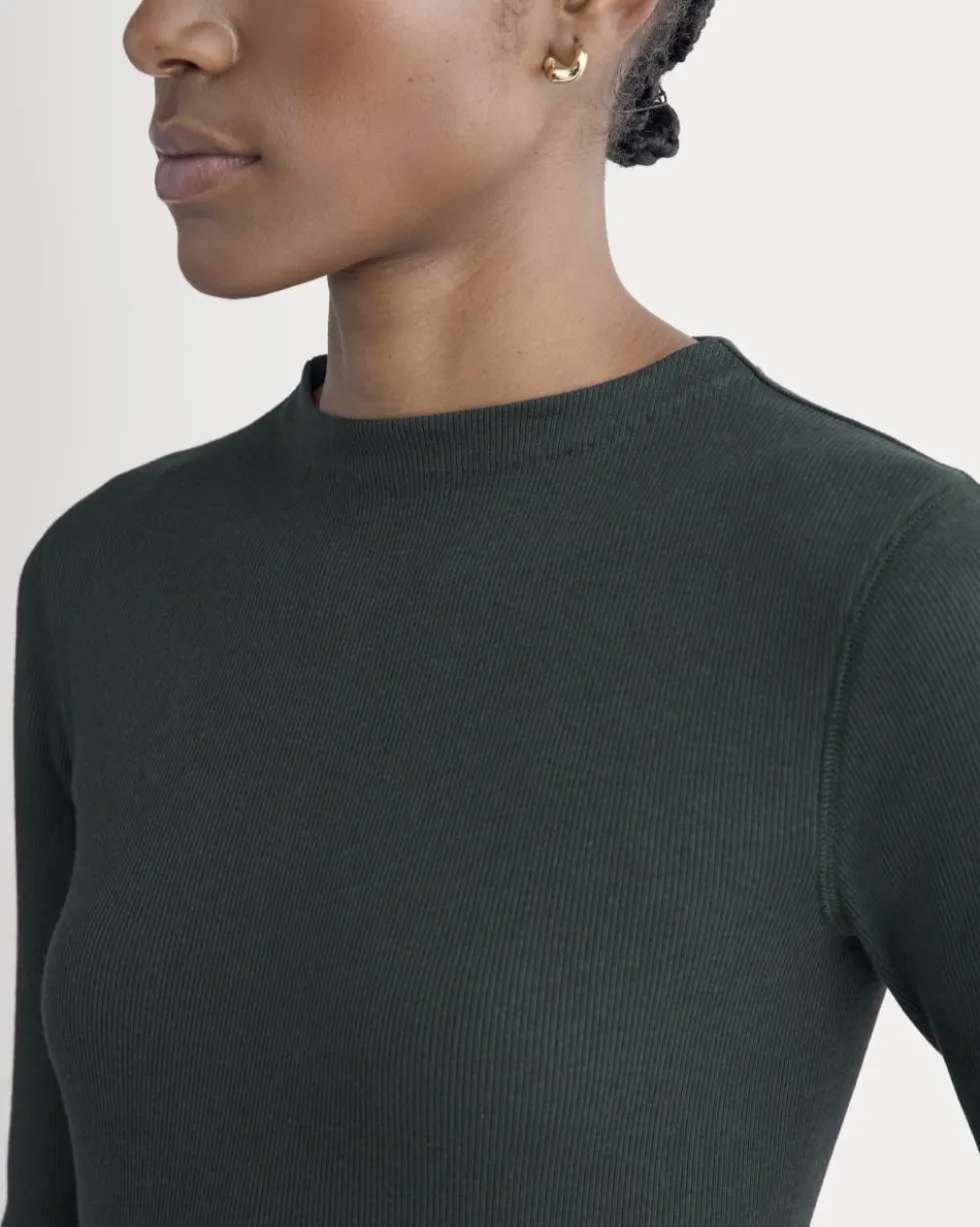 The Luxe Rib Funnel-Neck Tee