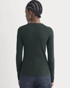 The Luxe Rib Funnel-Neck Tee