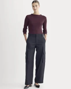 The Luxe Rib Funnel-Neck Tee