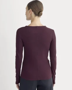 The Luxe Rib Funnel-Neck Tee