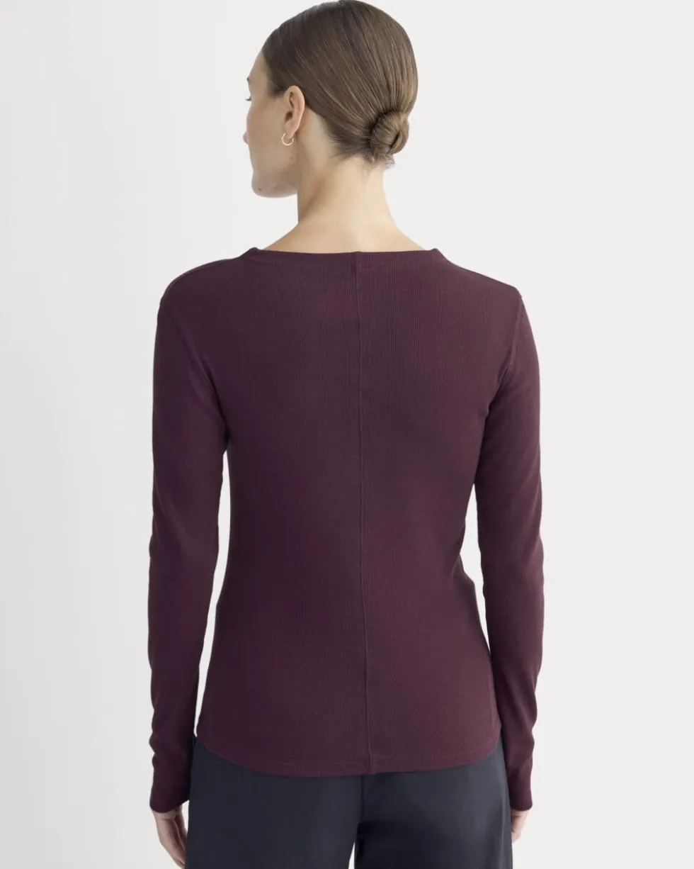 The Luxe Rib Funnel-Neck Tee