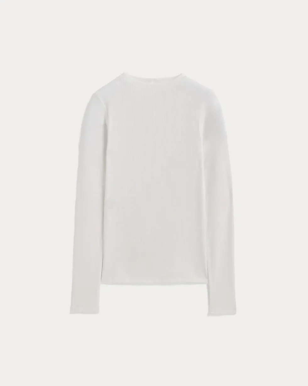 The Luxe Rib Funnel-Neck Tee