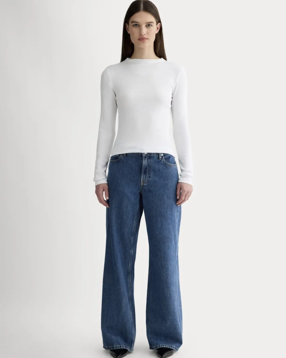 The Luxe Rib Funnel-Neck Tee