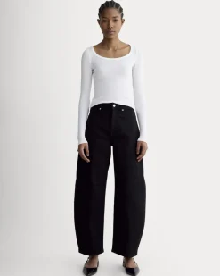 The Luxe Rib Long-Sleeve Scoop-Neck Tee
