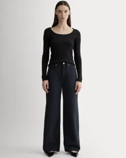 The Luxe Rib Long-Sleeve Scoop-Neck Tee