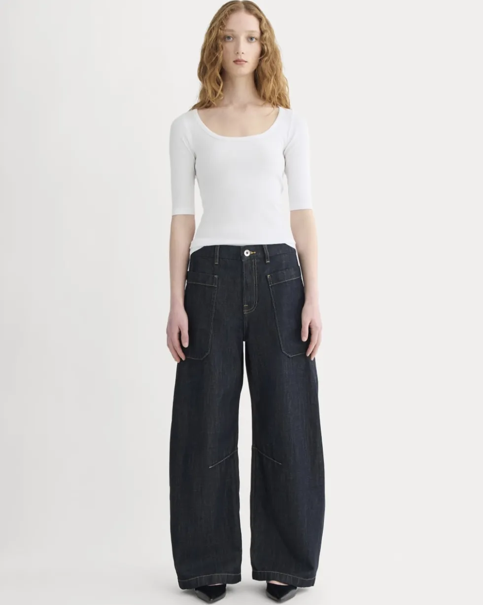 The Luxe Rib Scoop-Neck Tee